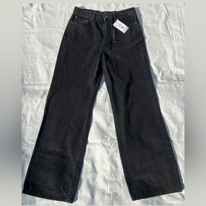 Stradivarius Black Long Straight Fit Jeans - size 42/us 10 - brand new NWT